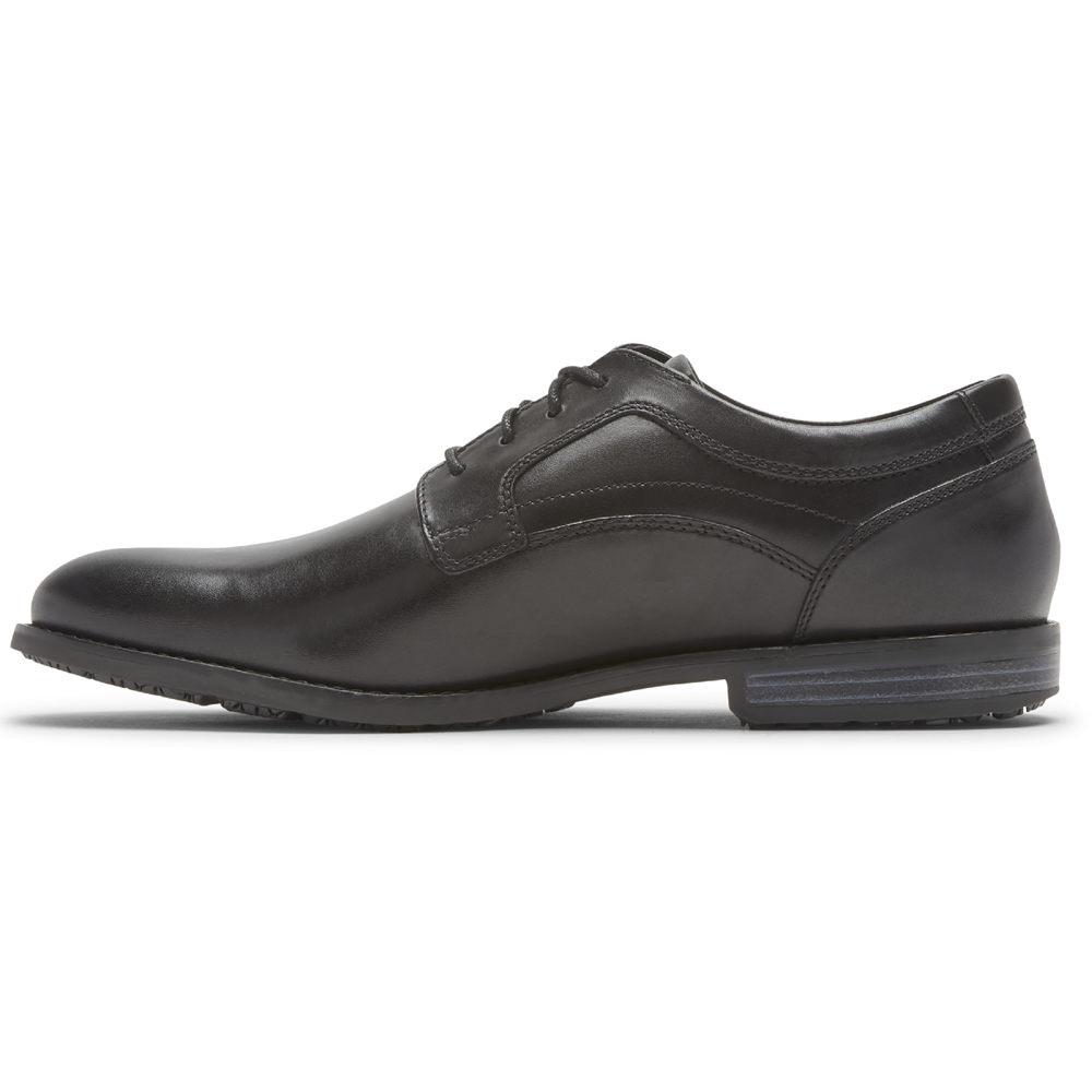 Rockport Mens Dustyn Plain Toe - Oxfords Black - PVT658324